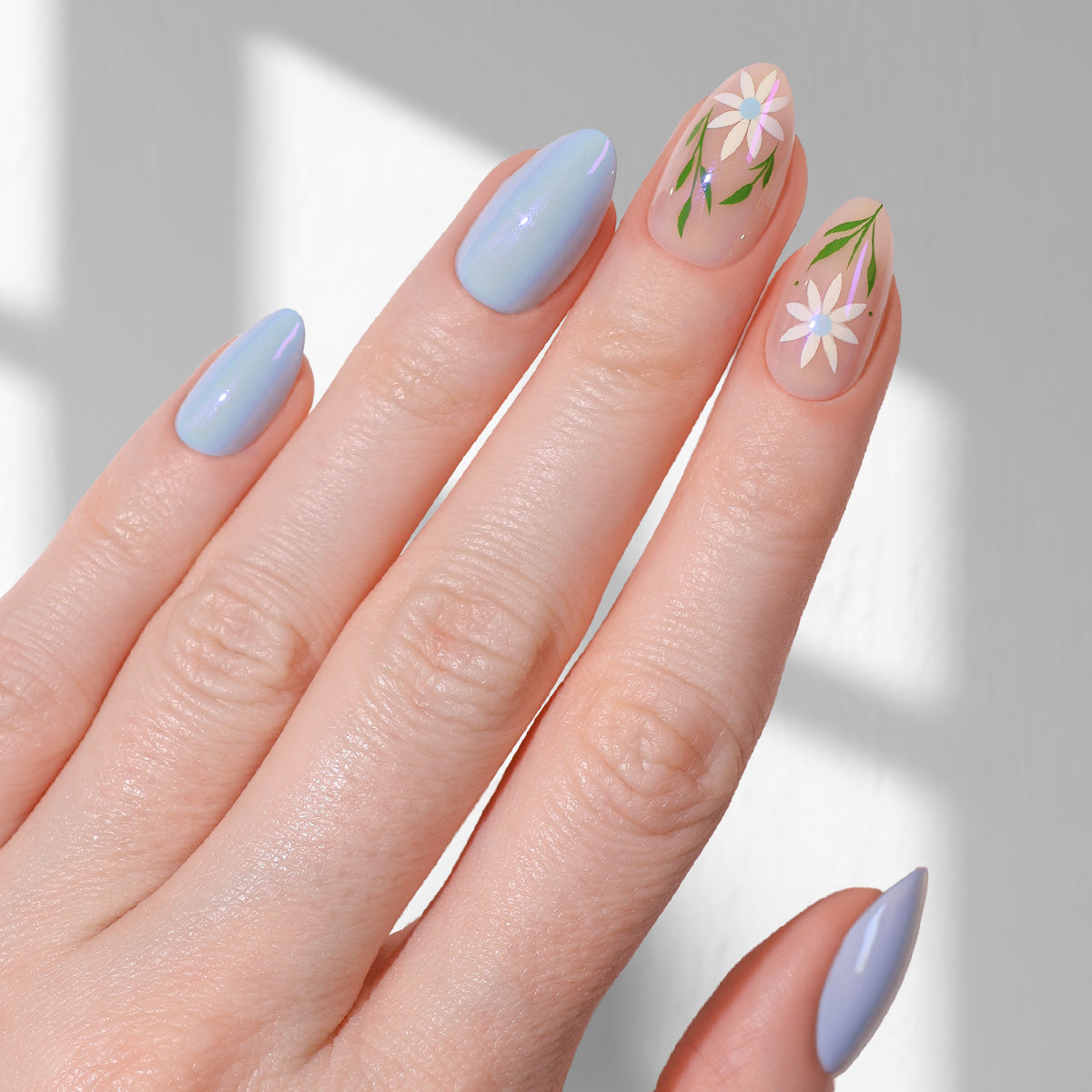 Bluebell Prism - Almond Sustainable Nails
