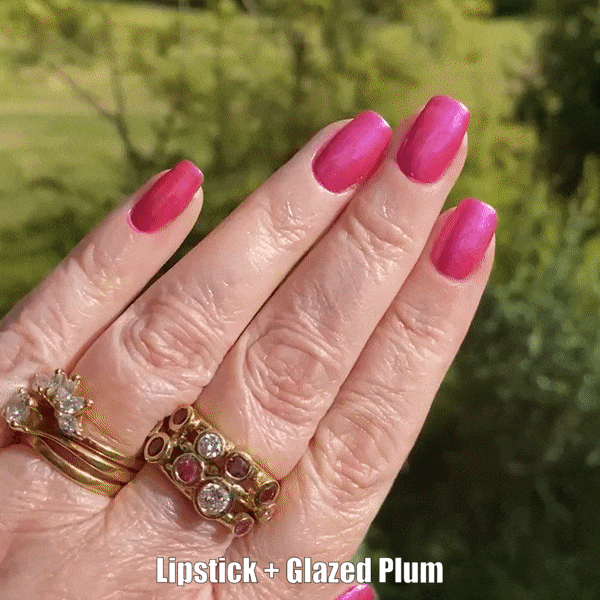 luscious plum shade with a glossy finish   