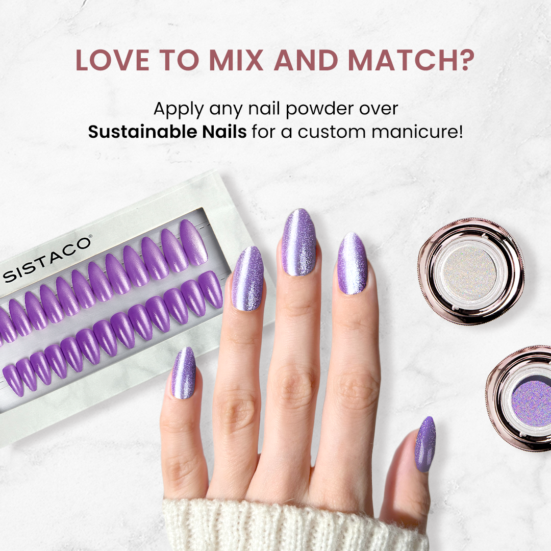 Pink Glow - Squoval Sustainable Nails