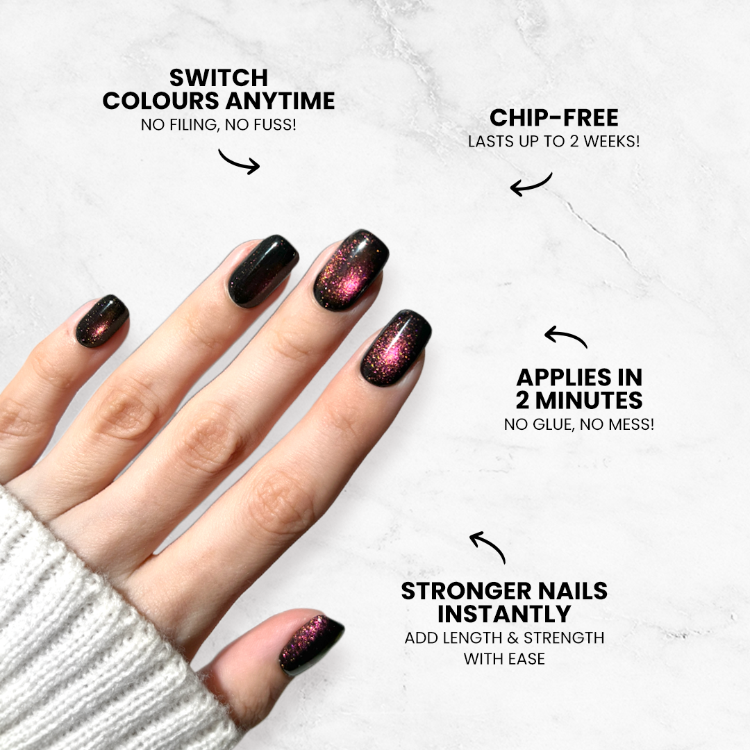 Sugar Plum Ribbon - Oval Sustainable Nails