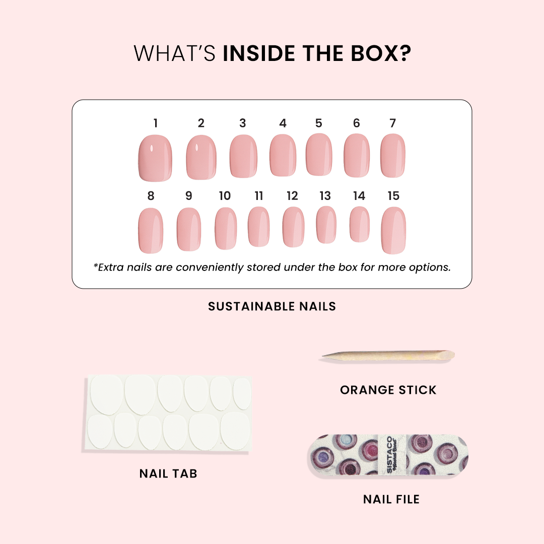 Porcelain Bloom - Oval Sustainable Nails
