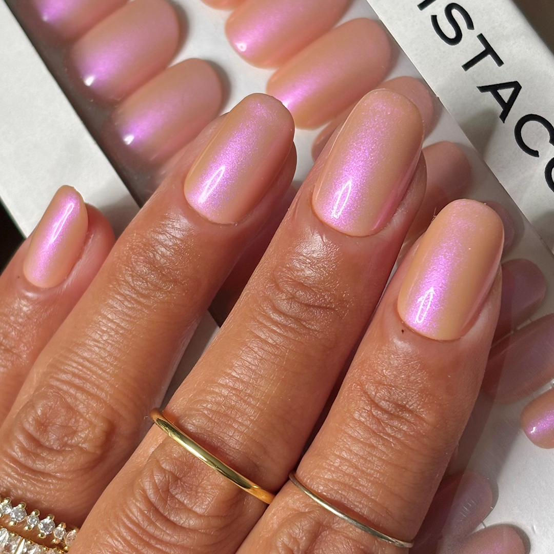 French Rose Glazed - Oval Sustainable Nails